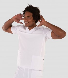 Casaca sanitaria Microfibra elástica 360 Blanca