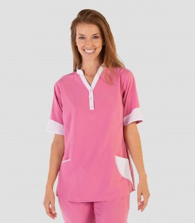 Casaca sanitaria Susan Microfibra elástica 360 Rosa