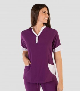 Casaca sanitaria Susan Microfibra elástica 360 Morado