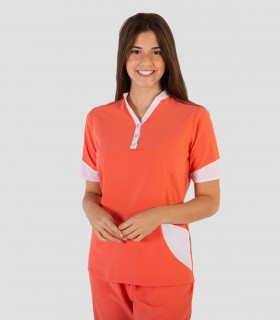Casaca sanitaria Susan Microfibra elástica 360 Coral