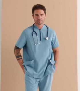 Casaca sanitaria Stretch Lynx Azul ceniza - Monza