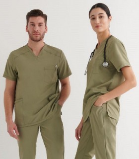 Casaca sanitaria Microfibra Phoenix - Monza Verde caqui