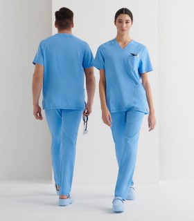 Casaca sanitaria Microfibra Phoenix - Monza Celeste