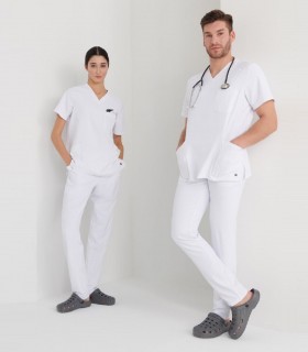 Pantalón deportivo sanitario Microfibra Monza Blanco