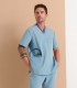 Casaca sanitaria unisex Stretch Aquila Azul ceniza - Monza