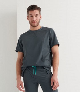 Casaca sanitaria cuello redondo Perseus Gris - Monza