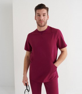 Casaca sanitaria cuello redondo Perseus Frambuesa - Monza