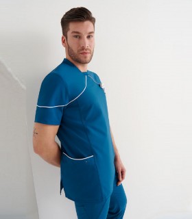 Casaca sanitaria unisex Lyra Petróleo - Monza