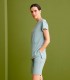 Pantalón sanitario corto Mujer Aries Verde liquen - Monza
