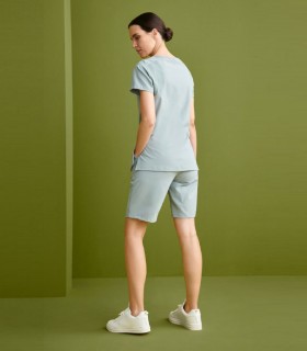 Pantalón sanitario corto Mujer Aries Verde liquen - Monza