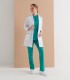 Bata sanitaria mujer combinada Crux Verde - Monza