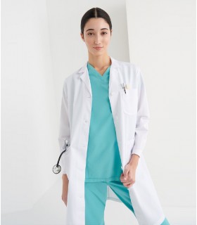 Bata sanitaria mujer tejido rib Orion - Monza