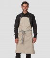 Delantal con peto Ollados Tiras Combi Beige