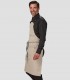Delantal con peto Beige para camarero