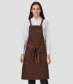 Delantal con peto Ollados Tiras Combi Chocolate