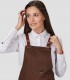 Delantal con peto Chocolate para camarero
