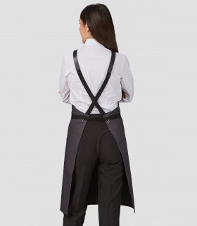 Delantal con peto Gris marengo para camarero