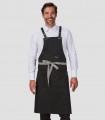 Delantal con peto Ollados Tiras Combi Negro
