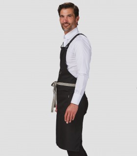 Delantal con peto Negro para camarero