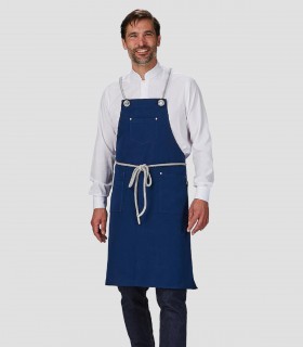 Delantal con peto Azul marino para camarero