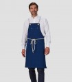 Delantal con peto Cordón trenzado Marino