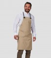 Delantal con peto Cordón trenzado Beige
