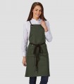 Delantal con peto Cordón trenzado Verde caqui