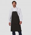 Delantal con peto Cordón trenzado Negro