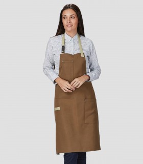 Delantal con peto Verde musgo para camarero