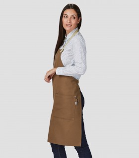Delantal con peto Verde musgo para camarero