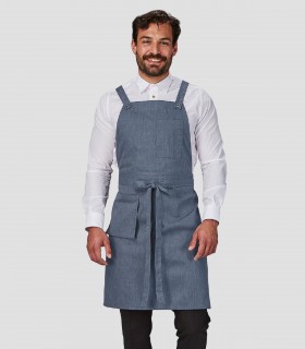 Delantal con peto Azulino para camarero