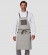 Delantal con peto Gris para camarero