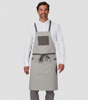 Delantal con peto Gris para camarero