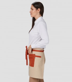 Delantal corto Camel para camarero