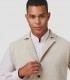 Chaleco cuello solapa abotonado Beige para comercio y hostelería