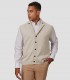 Chaleco cuello solapa abotonado Beige para comercio y hostelería