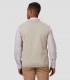 Chaleco cuello solapa abotonado Beige para comercio y hostelería