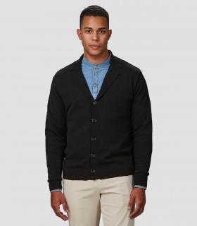 Rebeca cuello solapa abotonado Negro para comercio y hostelería