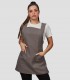 Casulla Gazania Gris para peluquería y estética