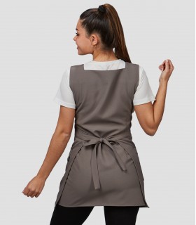 Casulla Gazania Gris para peluquería y estética