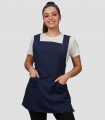 Casulla Gazania Azul Navy para peluquería y estética