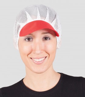 Gorra unisex rejilla Visera Roja
