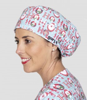Gorro sanitario Microfibra Navidad Santas Pelo largo