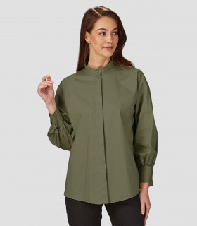 Camisa mujer Oversize Maddalena Verde caqui