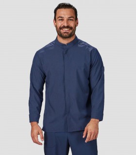 Chaqueta cocina Microfibra elástica Marino