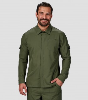 Chaqueta cocinero elastizada Verde oliva