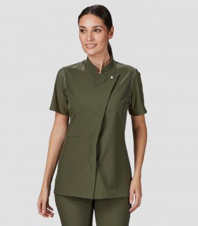Casaca mujer microfibra elástica Verde caqui