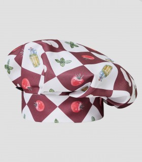 Gorro Gran Chef Algodón estampado Toscana