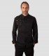 Chaqueta de cocina Vulcano negra unisex para chef
