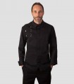 Chaqueta cocina unisex Vulcano Negra